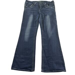 Vanity Jeans Womens Blue Bootcut Big Stitch Size 30 / 31 Long Premium Collection